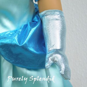 icy blue long gloves for 18 inch dolls