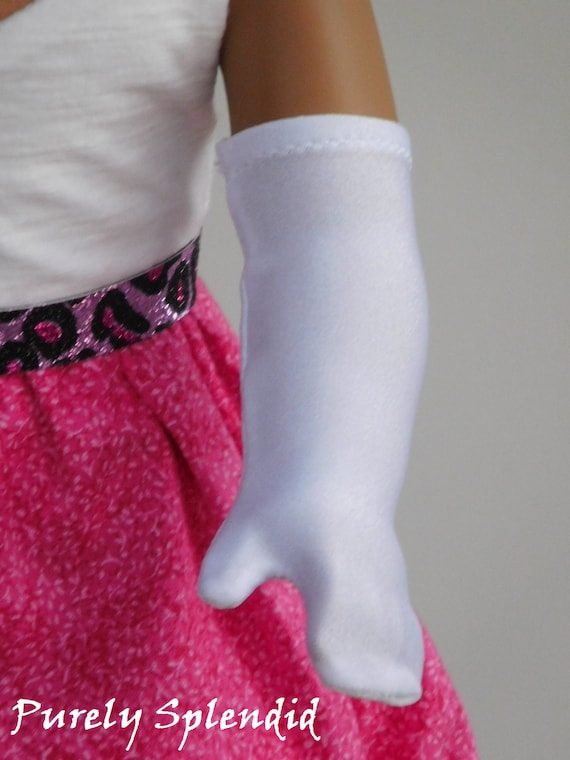 White Gloves, PERFECT fit for 18 inch Girl Doll, American made