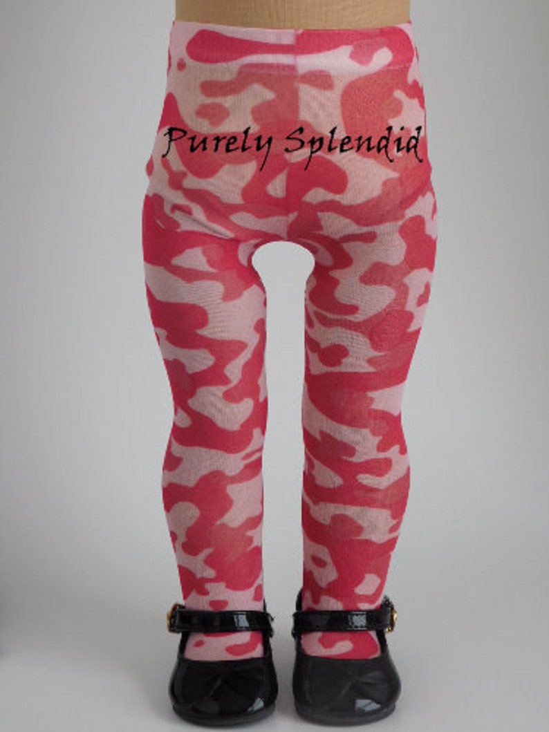Halloween costume Pink Camo Tights for 18 inch Girl Dolls American Made Perfect Fit Girl Doll Hose camouflage hose girl doll accessories