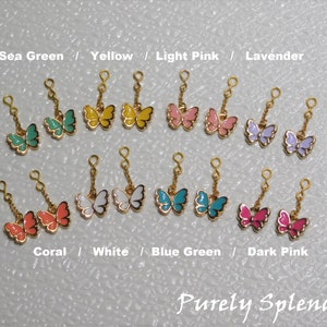 Colorful Butterfly Earring Dangles for 18 inch Girl Dolls, American made doll jewelry, in 8 color choices