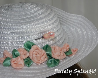 Hat Pin for dolls, American made Pink Lily