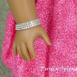 Sparkling Aurora Borealis Bracelet for 18 inch girl dolls, American made