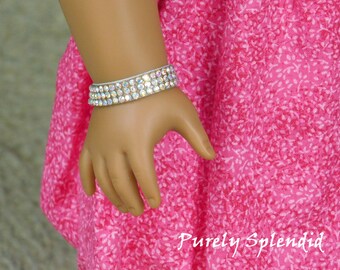 Sparkling Aurora Borealis Bracelet for 18 inch girl dolls, American made