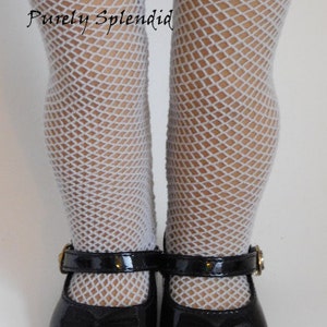 White Fishnet Tights for 18 inch dolls