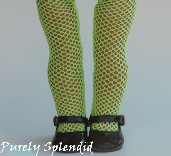 lime green fishnet tights