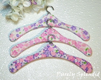 Doll Hangers for 18inch girl dolls, American made, Pink and Purple set of 3