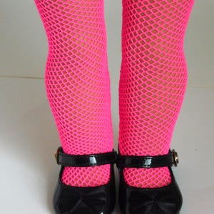 Hot Pink Fishnet Tights for 18 inch dolls party accessory