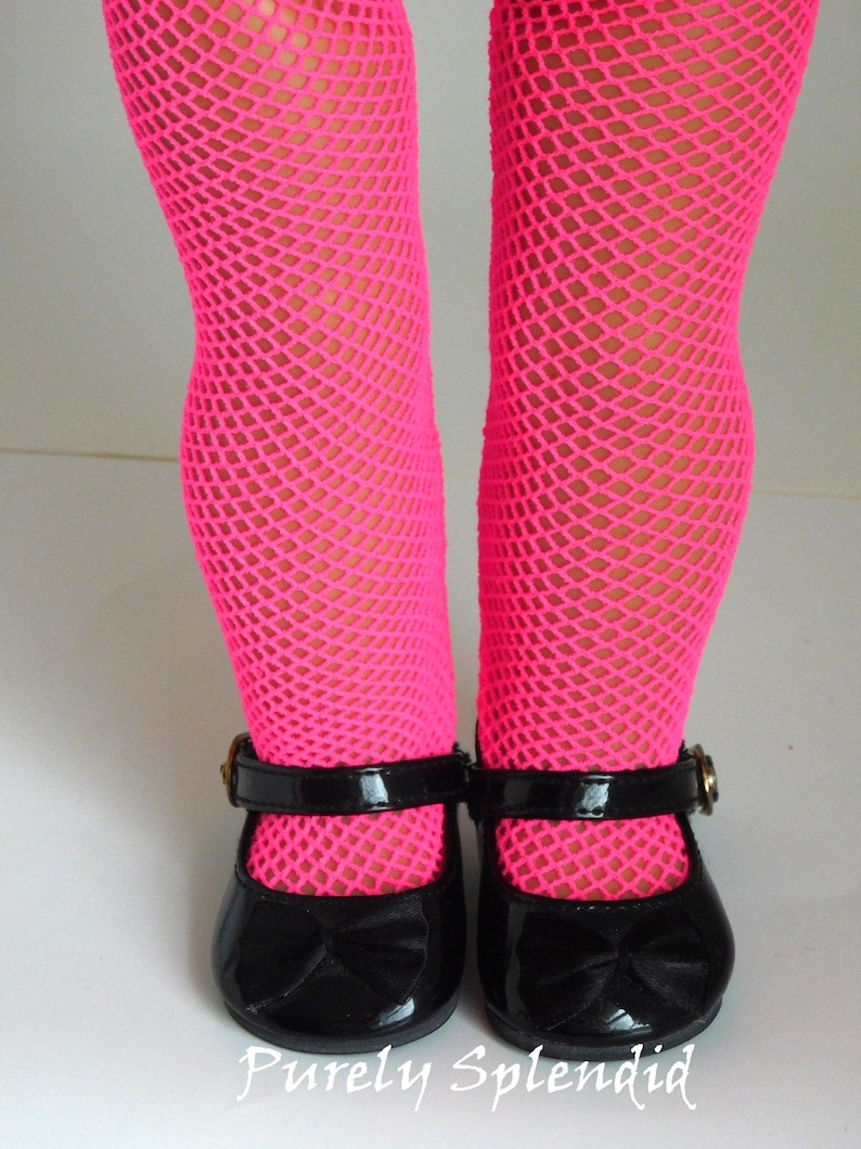 Hot Pink Fishnet Tights for 18 inch dolls party accessory