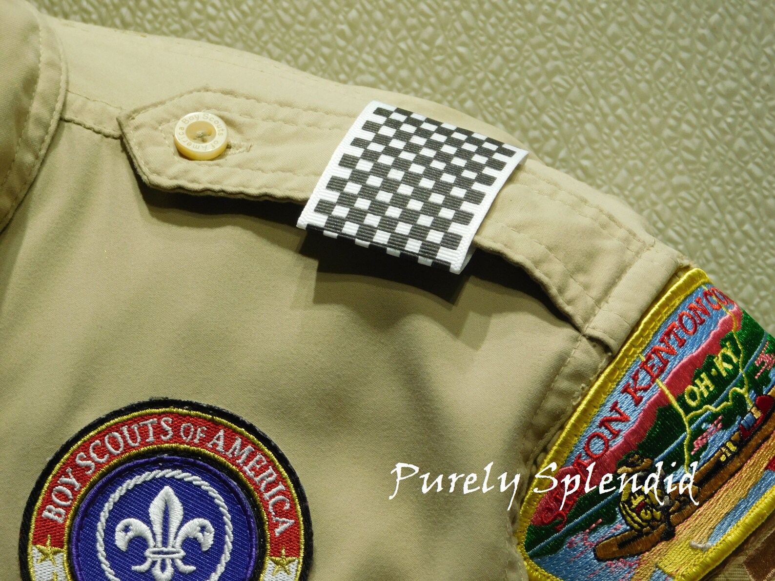 Cub Scout Pinewood Derby Shoulder Loops Checkered Epaulettes Etsy