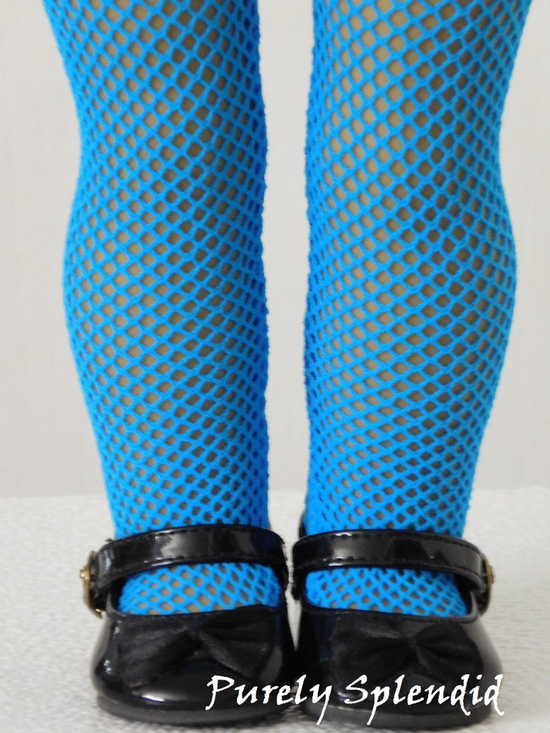 Blue Fishnet Tights for 18 inch girl dolls