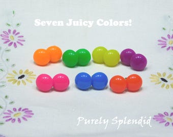 Large Colorful 2mm Studs for girl dolls, American made