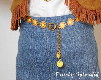 Daisy Belt for 18 inch Girl Dolls, American Made waist chain, select a size and color