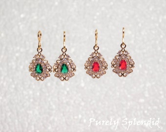 Sparkling Glamour Earrings for YOU or your 18 inch Girl Dolls, American made