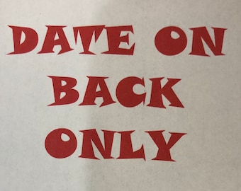 Date On Back