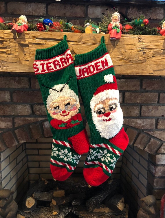 Grandma and grandpa christmas stockings Clearance