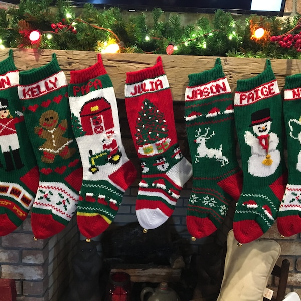 Hand Knitted Christmas Stockings