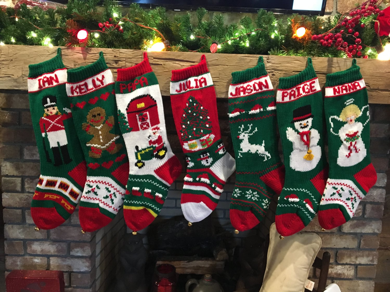 Hand Knitted Christmas Stockings