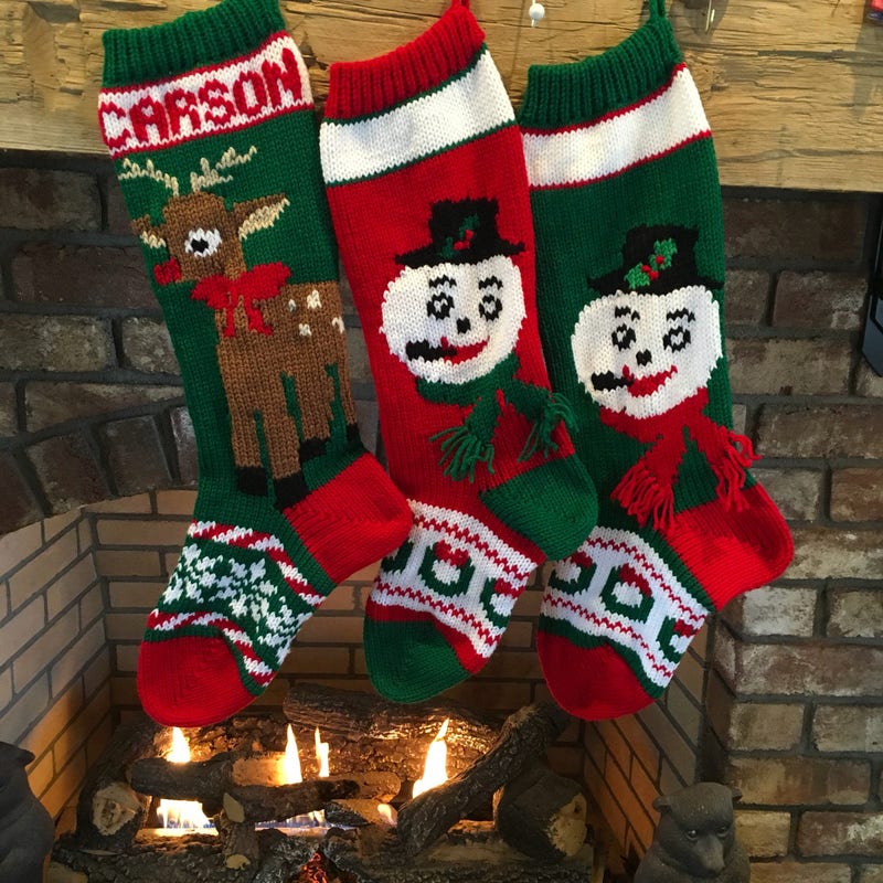 Rudolph Christmas Stockings - Etsy