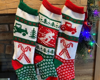 Hand Knitted Christmas Stockings
