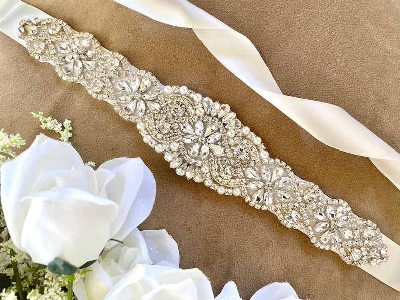 Crystal Wedding Sash Crystal Bridal Sash Crystal Sash Belt Etsy