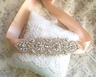 Faja de boda de oro rosa, faja nupcial de oro rosa, cinturón de faja de oro rosa, oro rosa de faja nupcial, rubor de faja nupcial, faja de dama de honor de oro rosa