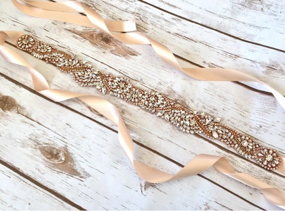 Wedding Sash Blush Pink, Wedding Sash Appliqué, Blush Wedding