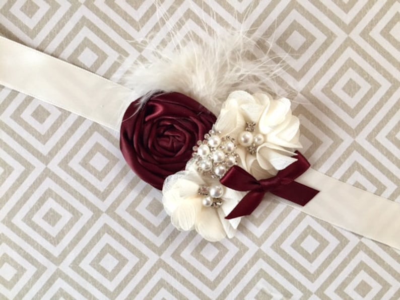 burgundy sash