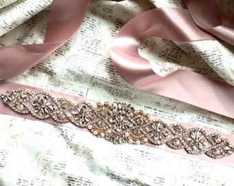 Jenny Yoo Mischka Belt Bridal/ Wedding Accessory Blush or 