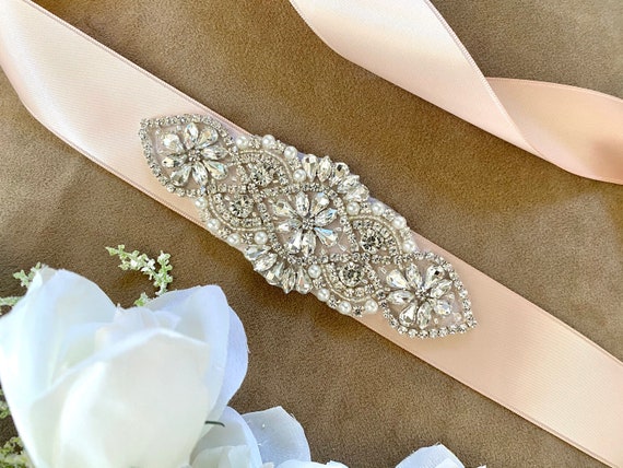 Wedding Sash Belt, Bridal Sash, Rhinestone Wedding Sash, Wedding