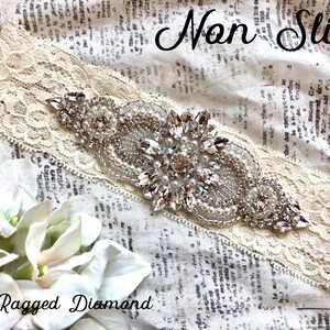 Wedding Garter Pearl, Bridal Garter Ivory, Bridal Garter Pearl, Wedding Garter Boho, Non slip garter, single garter, keepsake garter
