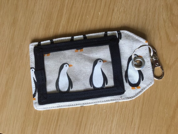penguin luggage tag