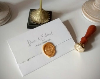 Wedding party invitation wax seal "Dawn"