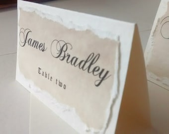 Place cards "James"