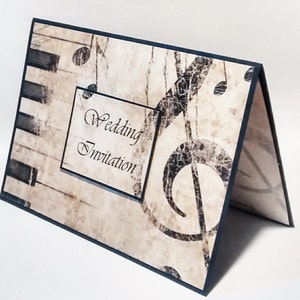 Music wedding party invitation,&quot;Annabelle Music&quot; invitation