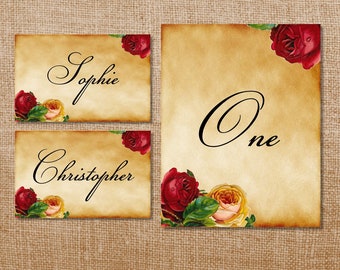 Place cards "Sophie" vintage