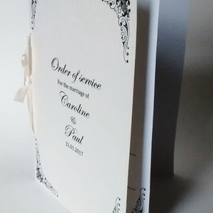 Order of service "Caroline", Order of the day