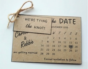 Save the date "Chrissie" rustic