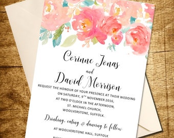 Floral invitation "Corinne"