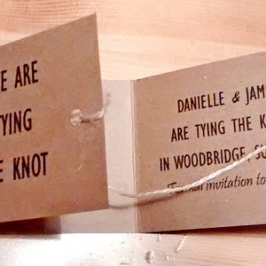 Tie the knot, Save the date cards, &quot;Danielle&quot; knot