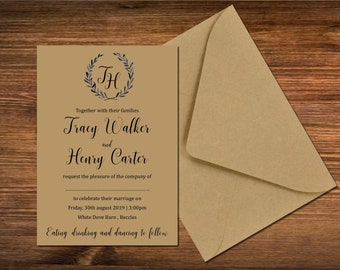 Rustic invitation "Tracy"