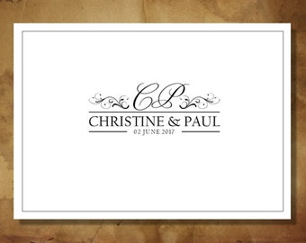 Elegant plain invitation "Christine"