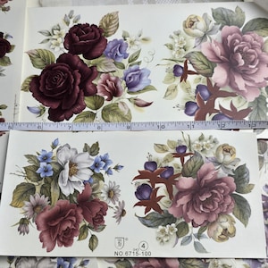 Vintage Decals Transfers Waterslides Ceramics Craft FLORAL Pottery (lot#80)
