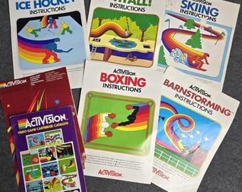 Vintage Lot of Activision Game Booklet Instruction Manuals, Catalogs