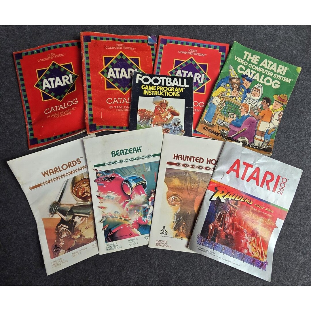 Vintage Lot of Atari Game Booklet Instruction Manuals, Catalogs - Etsy