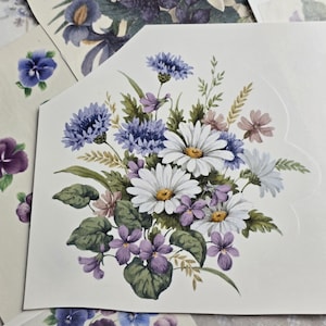 Vintage Decals Transfers Waterslides Ceramics Craft FLORAL Pottery (lot#145)
