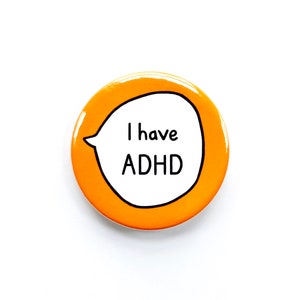 ADHD Kit Set of 6 Pin Badge Buttons image 2