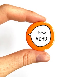 ADHD Kit - Set of 6 Pin Badge Buttons - Etsy