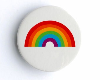 Rainbow Pin Badge Button