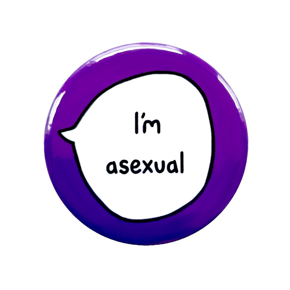 I'm Asexual Sexuality Pin Badge Button Etsy UK