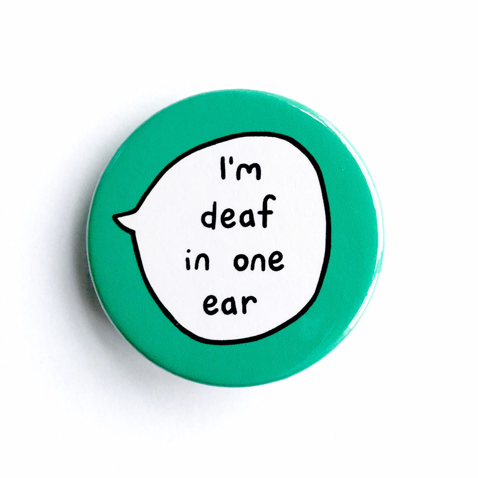 Hard of Hearing Pin Badge I'm Hard of Hearing Pin Button 